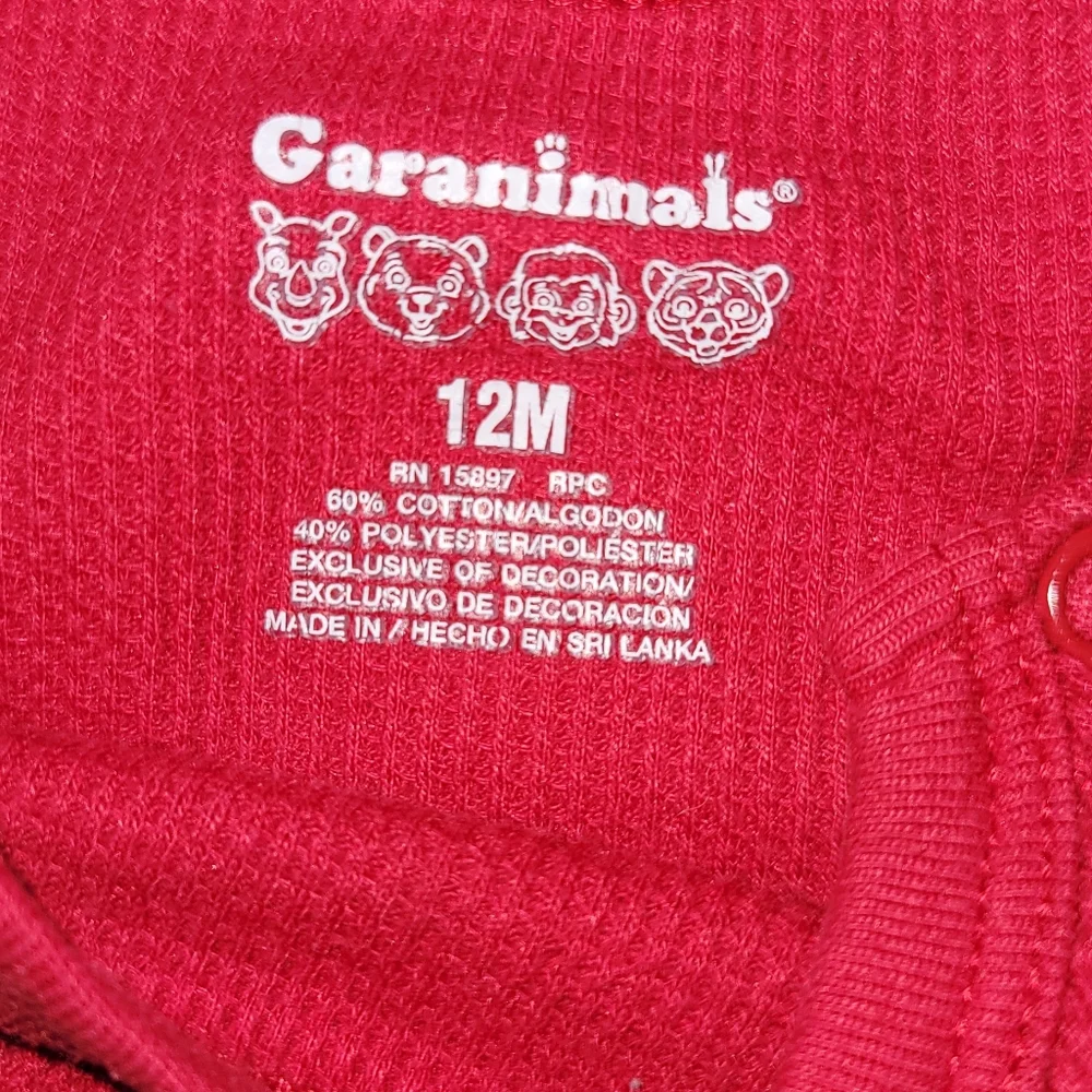 Garanimals red long sleeve onesie  vroom motorcycle textured lightning b…